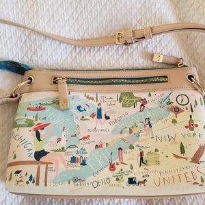 Spartina crossbody purse Great Lakes version.